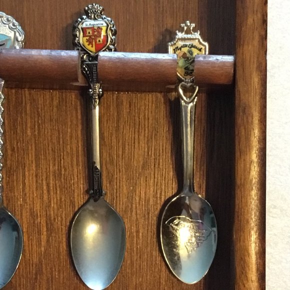 Accents Vintage Wooden Souvenir Spoon Rack W 6 Spoons Poshmark